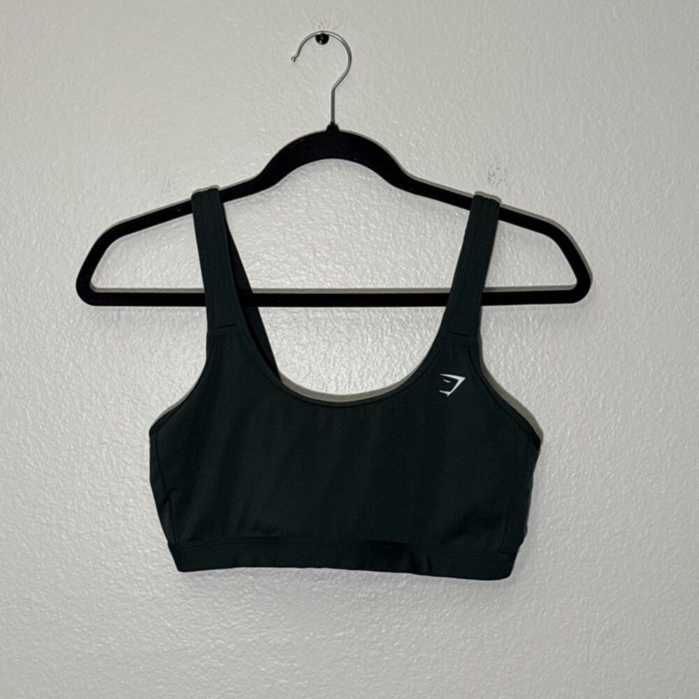 Gymshark Scoop Neck Sports Bra Medium Dark Green Medium Impact